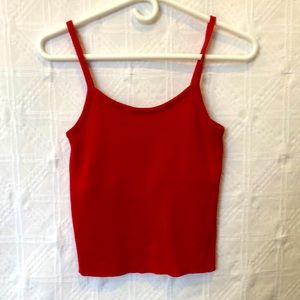 Vintage, Soft, cropped tan top. With built in bra.